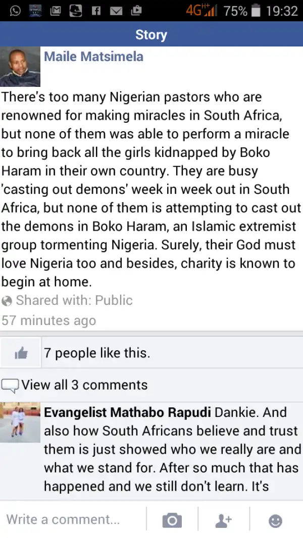 Photo: See What A South African Said About Nigerian Pastors